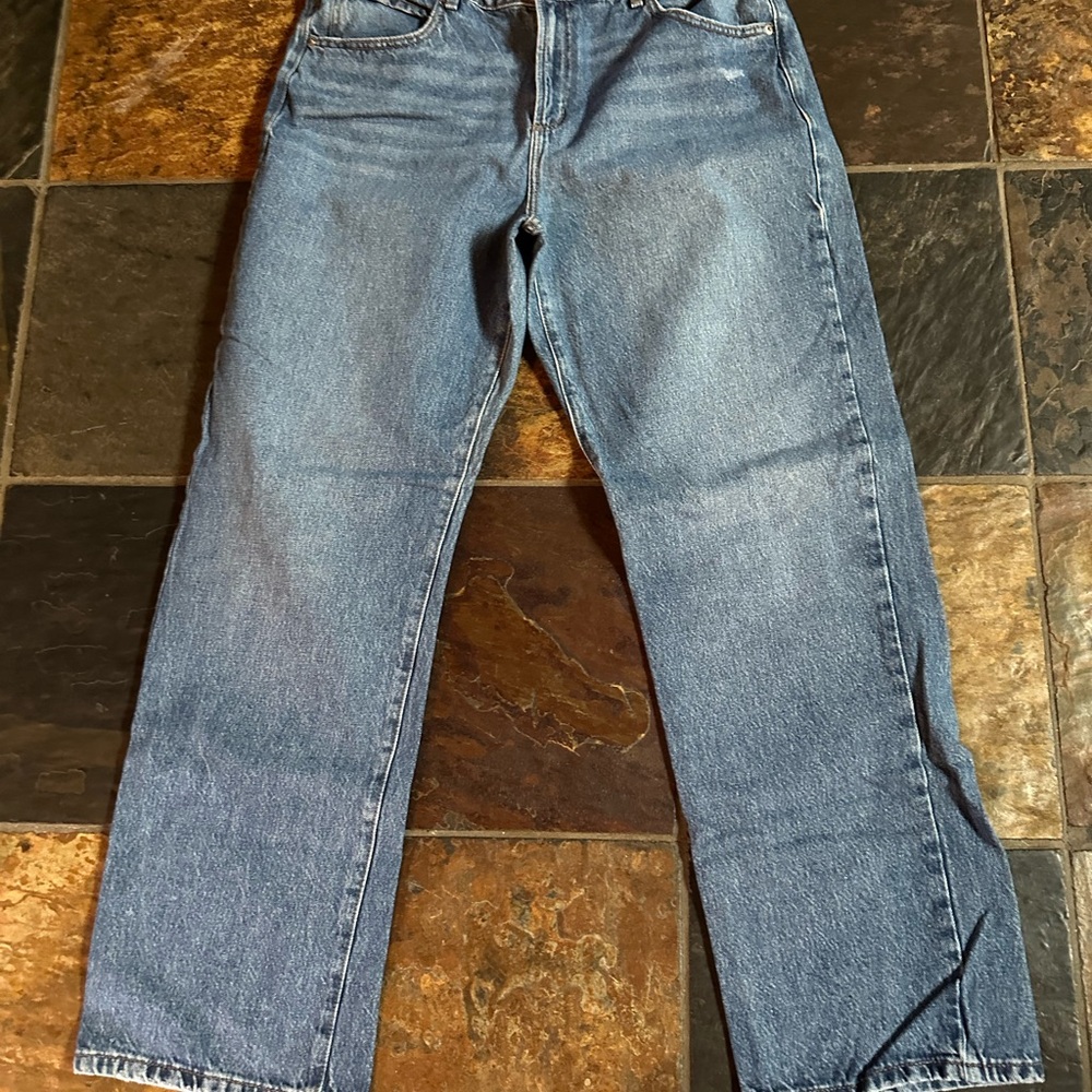 Garage Women's Wide-Leg Jeans in Mid Blue Denim